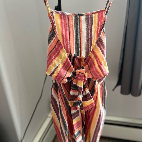 Tie back stripped summer dress - Picture 3 of 4